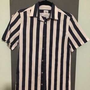 Zara Striped super slim fit button down